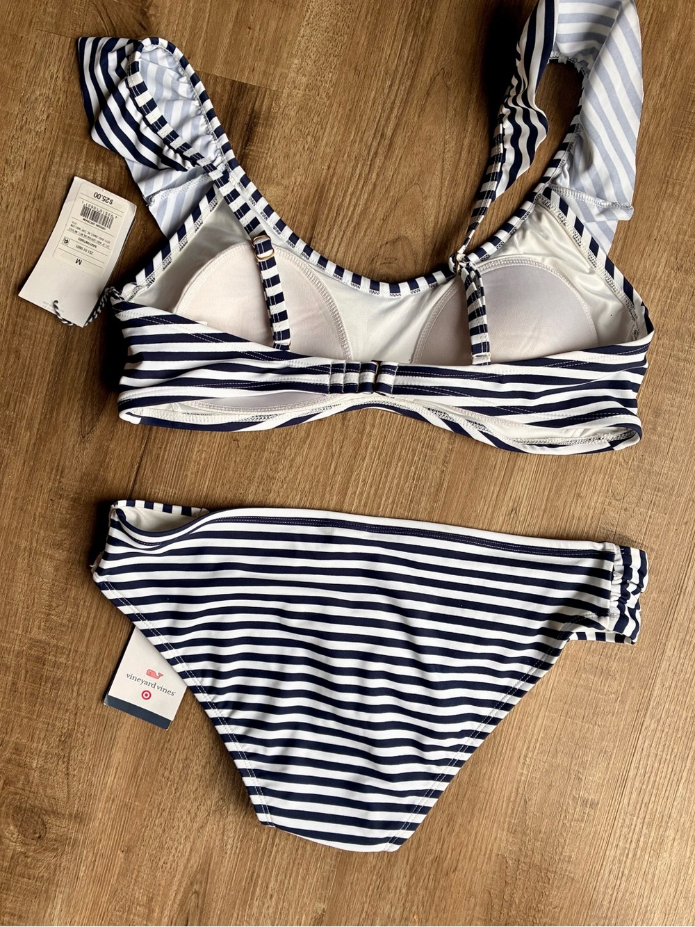 NWT Striped Ruffle Bikini Set - Picture 3 of 3